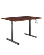Compact Manual Sit-Stand Desk with Square Column